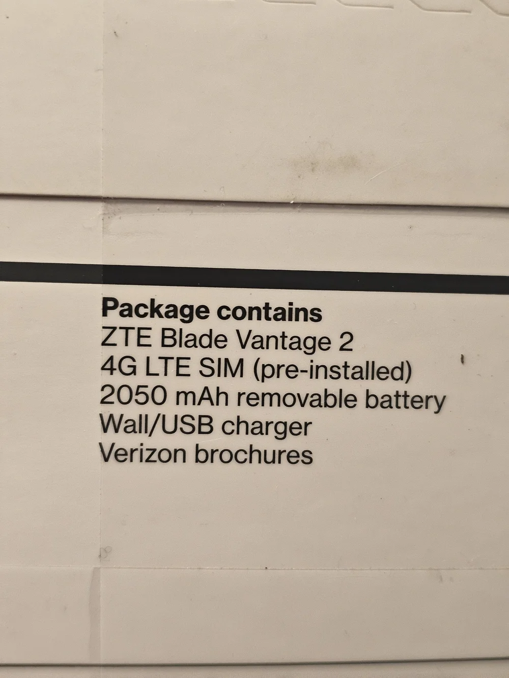 Verizon Prepaid ZTE Blade Vantage 2 16GB Black Display Android 4G LTE SIM NEW